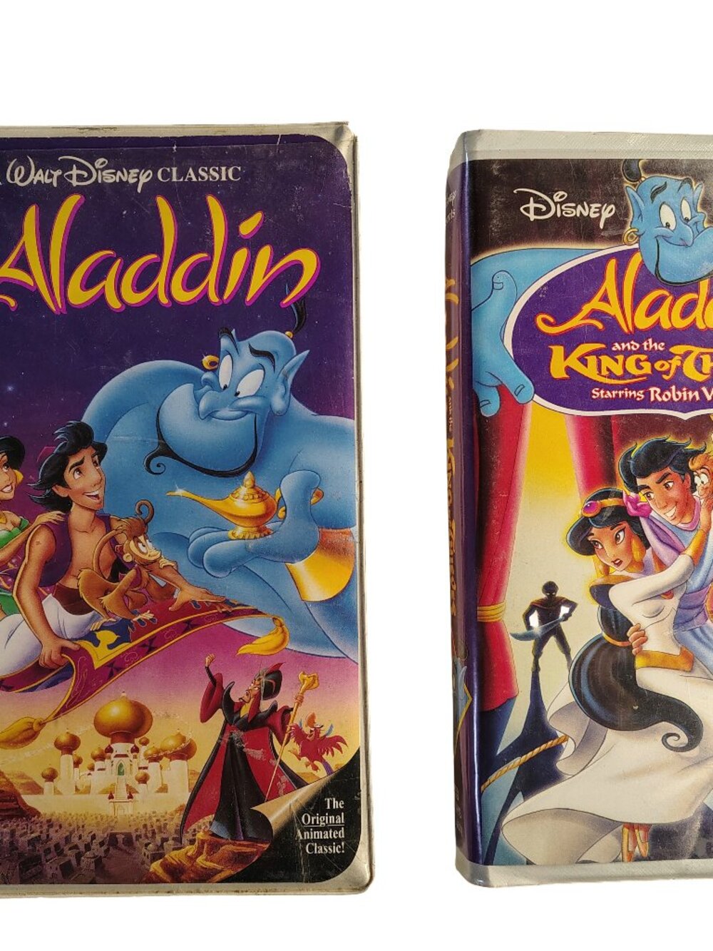 (1992-1996) Aladdin 1 & 3 Duology Clamshell VHS Cassette Tape Set